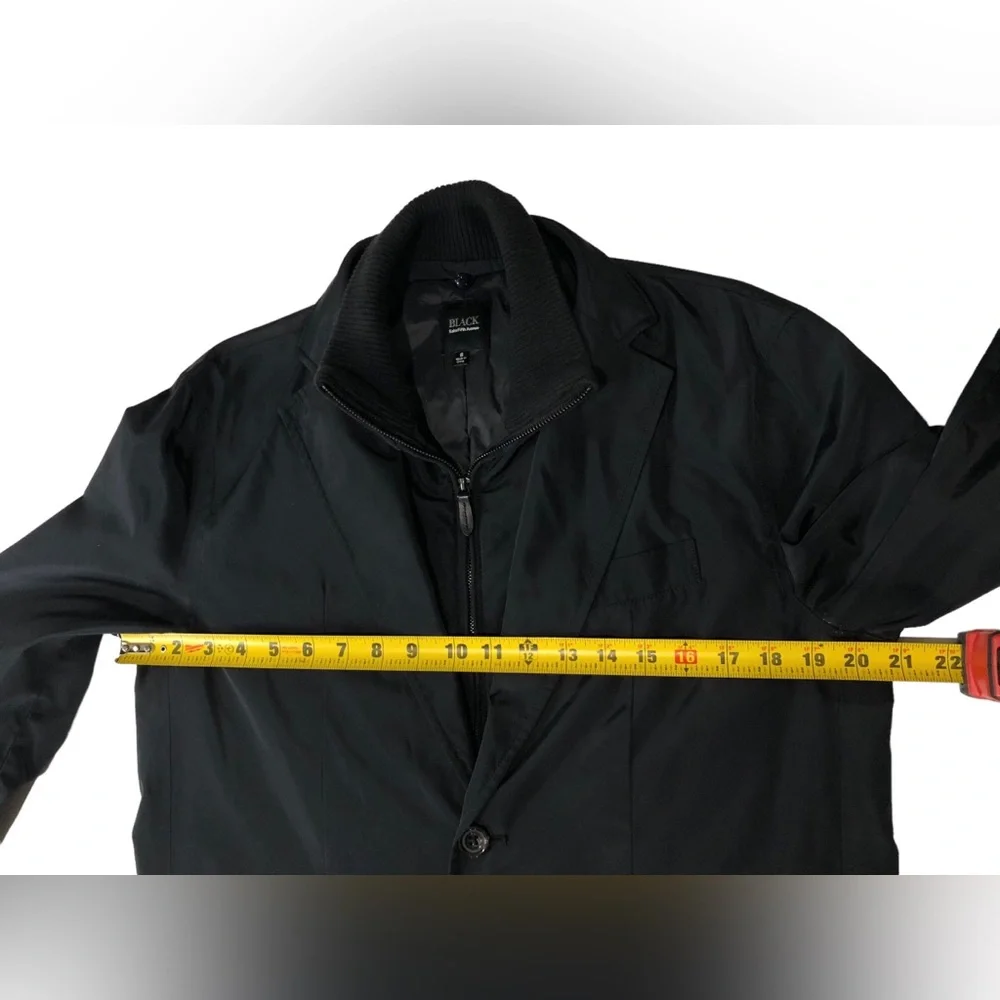 Black Saks Fifth Avenue Water Repellent Blazer Coat Jacket Mens Small Workwear